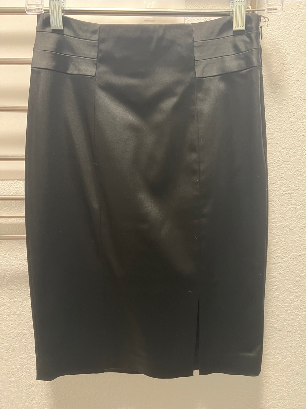 White House Black Market Black Pencil Skirt with Waistband Detail
